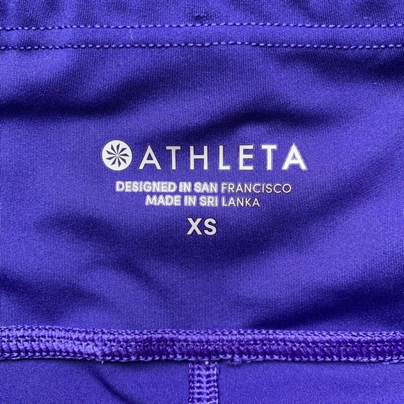 ATHLETA Purple Velocity Lazer Cut Capri XS - Picture 4 of 5